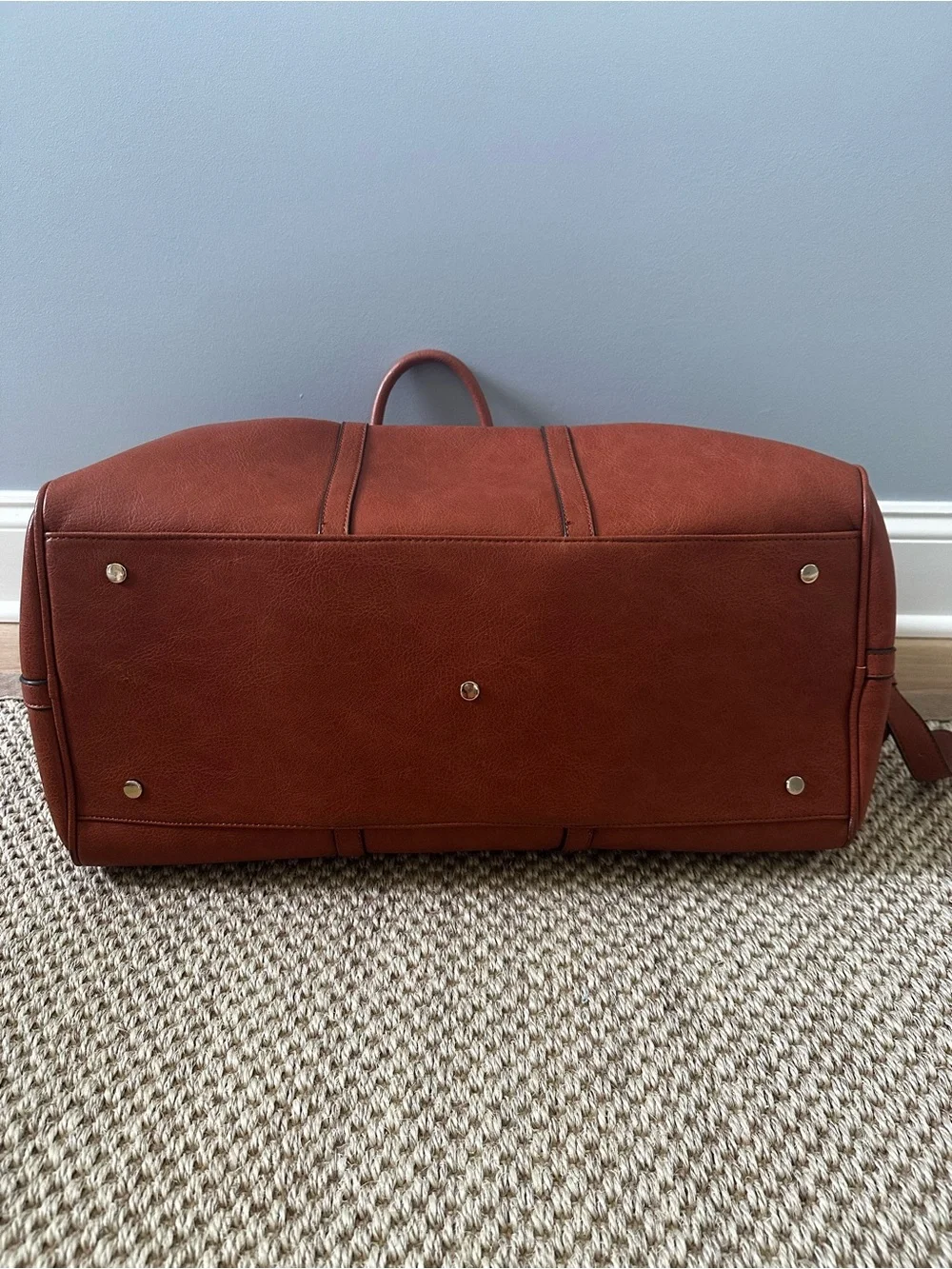 Sole Society Weekender Vegan leather Duffel Bag - Brown
